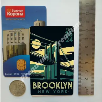 Nueva York recuerdos de imanes vintage turístico cartel