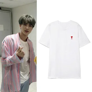 Nuevo coreano de la Moda de Kpop camisetas JINk-pop GOT7 Park Jin Young Camiseta de los Hombres/de las mujeres de Manga Corta de la Camiseta Aeropuerto Mismo Párrafo