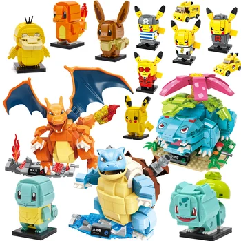Nuevo Poke Pikachu Detective coche DC Brickheadz Ladrillo Headz la Construcción de Bloques, Ladrillos Bolsillo de los Monstruos de BRICOLAJE Figiures Juguetes para los niños
