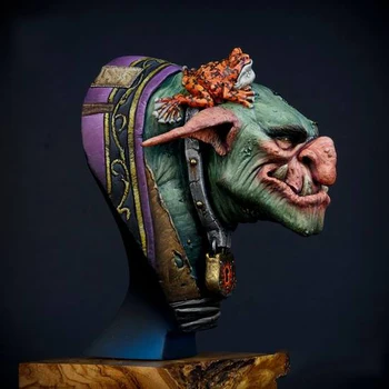Nuevo sin montar 1/ 10 El Troll de la cabeza del busto del soldado Kit de Resina DIY Juguetes Sin pintar kits