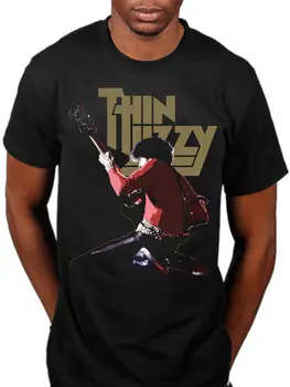 Oficial de Thin Lizzy Phil Lynott en Vivo NUEVA Camiseta de Rock Band Merch Skid Row se Atreven 2018 Nueva Llegada de los Hombres Camiseta Nueva de Venta