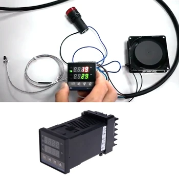 OOTDTY Temp Controlador PID el Controlador de Temperatura Digital REX-C100 0 A 400degree K Tipo de Entrada de señal de Salida SSR de la Venta Caliente