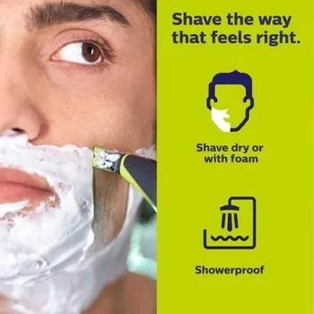 ORIGINAL Philips OneBlade 2520 Eléctrica de Afeitar Afeitadora 3 haga Clic En Peines Lavable Impermeable Extraíble Precisión Barba Trimmer para Hombre