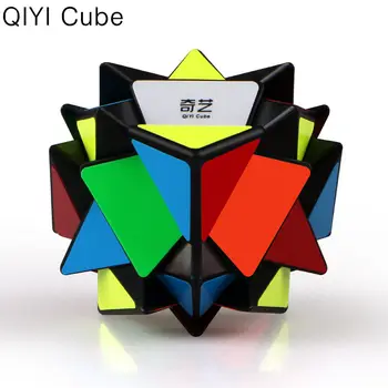 Original QIYI Eje de la Magia de la Velocidad de QiYi Cubo de Cambiar de forma Irregular Jinggang Rompecabezas de Cubos con Esmerilado de la etiqueta Engomada Cubo de 3x3x3