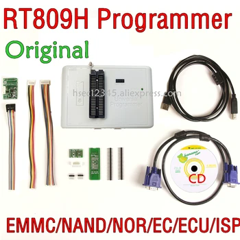 Original RT809H+CD de software+ ICSP+ISP EMMC-Nand-NI-FLASH Extremadamente Universal Programador mejor que RT809F CH341A programador