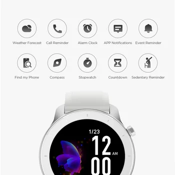 Original Versión Global Amazfit GTR 42mm Reloj Inteligente 5ATM impermeable Smartwatch 12 Días de Batería Control de Música Para Android IOS