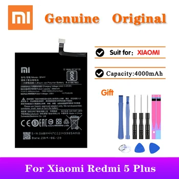 Original xiaomi BN44 la Batería del Teléfono Móvil Para el Xiaomi Redmi 5 Más Real de la Capacidad de 4000mAh de Reemplazo del Li-ion de Batteria akku