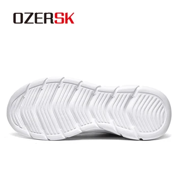 OZERSK los Hombres Zapatillas de deporte 2021 Verano Nueva Transpirable Encajes de los Hombres de Malla Zapatos de Moda Casual Hombres Vulcanizan los Zapatos de Tenis Masculino
