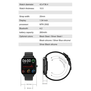 P8 pro serie dt35 Reloj Inteligente de ECG Monitor de Ritmo Cardíaco Impermeable Multi-Modos de deporte de bluetooth de la Llamada de Control de Música