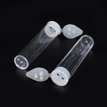 Pandahall Tubo Transparente de Plástico de Bolas Contenedores con Tapa, Para la Joyería de Perlas de Organizador Contenedor de Envases, de 18 mm de ancho, 70 mm de largo