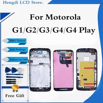 Pantalla LCD G1 G2 Para Motorola G3 G4 Plus LCD de Pantalla Táctil Digitalizador Asamblea Para Moto Jugar G4 G4 Jugar XT1601 XT1602 Con Herramientas
