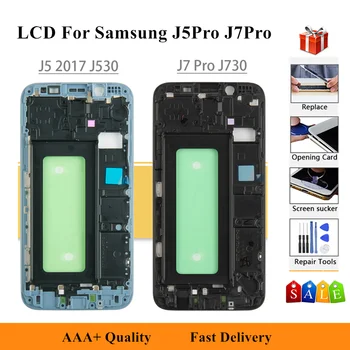 Pantalla LCD Para SAMSUNG GALAXY J5 Pro 2017 J530 J530F/Y/G/DS Pantalla LCD de Pantalla táctil Digitalizador Para Samsung J7 Pro 2017 SM-J730GM J730FM