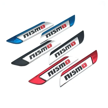 Par de Metal del Coche Estilo Nismo Insignia Guardabarros Lateral de la etiqueta Engomada 3D Emblema del Deporte de Calcas Para Nissan