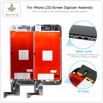 Para el iPhone 7 7 G 7 Plus Con su pantalla LCD 3D de la Fuerza de la Pantalla Táctil de la Asamblea de la huella digital a Prueba de Reemplazo de la Pantalla de Envío Gratis