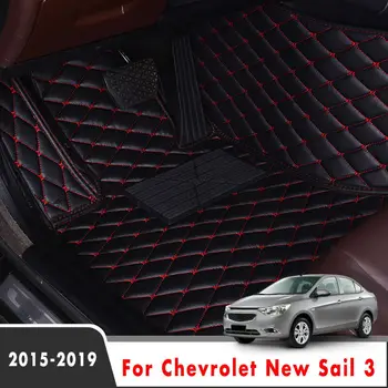 Para El Nuevo Chevrolet Sail 3 2019 2018 2017 2016 Coche Esteras, Alfombras De Cuero De Estilo De La Decoración De Piezas De Interior Accesorios