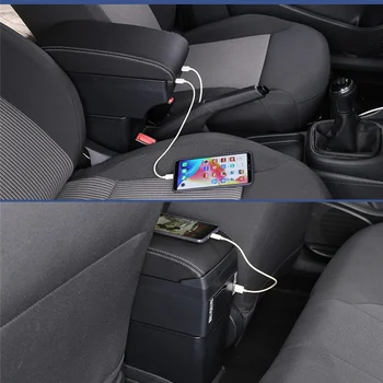 Para Fiat sedici apoyabrazos cuadro universal coche del centro de la modificación de consolas accesorios doble planteado con USB
