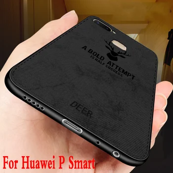 Para Huawei p smart caso patrón de Tela de huawei disfrutar de 7s caso de borde de silicona a prueba de golpes de negocios de coque para huawei p smart cover 5.65