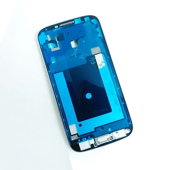 Para Samsung Galaxy S4 I9500 I9505 Originales del Teléfono Móvil Bisel de la pantalla LCD de la Placa de la Carcasa Delantera de Medio Fotograma Con el Botón de Inicio Tecla de