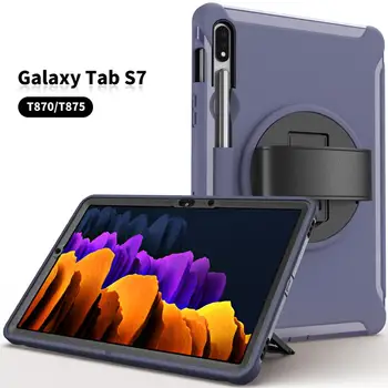 Para Samsung Galaxy TAB S7 Caso 11Inch 2020 T870/T875 de Rotación de la Tableta a prueba de Golpes Duros de servicio Pesado Resistente Soporte Cove FICHA S7 Plus