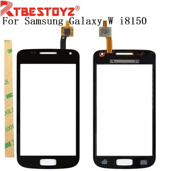 Para Samsung Galaxy W i8150 Negro del Digitizador de la Pantalla Táctil del Panel del Sensor de la Lente de Reemplazo de Vidrio Gratis de Prueba de la Nave RTOYZ