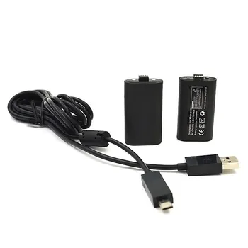 Para Xbox One Pad de Batería Recargable + 2.75 m de Cable USB para XBOX ONE S X Juego Inalámbrico Controlador de Baterías de Repuesto