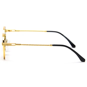 Peekaboo de metal de oro espejo de marco cuadrado de gafas de sol de las mujeres de la vendimia 2021 azul verde macho gafas de sol para los hombres uv400 de alta calidad