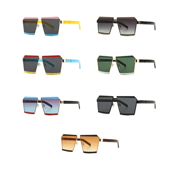 Peekaboo retro plaza de gafas de sol para los hombres multi color de estilo de verano de las mujeres gafas de sol 2020 de la venta caliente uv400 mitad metal