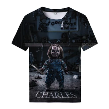 Película de terror Chucky Impresión 3d de la Camiseta de Horror Tops Senpai camiseta Cool Hombres Mujeres Todos Coinciden T-camisa Casual de Streetwear Tees