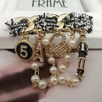 Perlas, Broches de Joyería para las Mujeres de navidad broche de diamantes de imitación broche de mujer accesorios