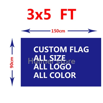 Personalizado de doble lado de la bandera 150X90cm (3x5FT) 130g media móvil de 100 días de Poliéster todos logotipo de todos los colores de la bandera