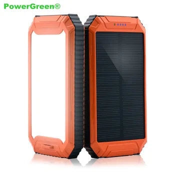 PowerGreen Solar Power Bank de Carga Rápida Cargador Solar Portátil 10000mAh Batería Externa Cargador 5V 2A Cargador para Teléfono