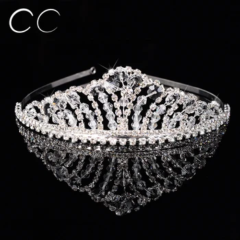Precioso Lleno de Puro Cristal de la Joyería Nupcial de la Corona de la Tiara de Baile de la Novia con Diadema de Pelo de la Boda Accesorios de la Moda de Lujos F012