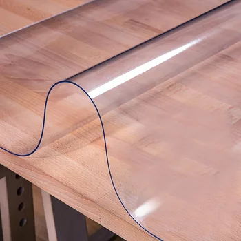 PVC Transparente Mantel Suave de Vidrio Rectángulo Impermeable Tabla de Aceite de Tela Cubierta de la Mesa Decoración de la Mesa de la Cocina de Tela con el Patrón