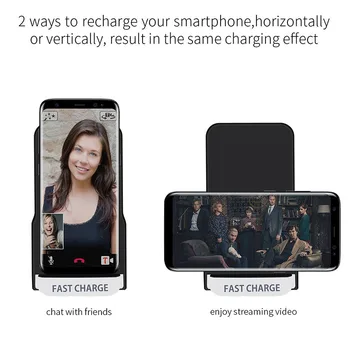 Qi Cargador Inalámbrico Soporte Para el iPhone SE2 X XS MAX XR 11 Pro 8 Samsung S20 S10 S9 Rápido Estación de Carga Dock Cargador de Teléfono