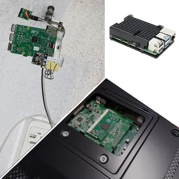 Raspberry Pi 4 caja de Aluminio CNC de la Caja Negra de la Armadura de la Cáscara para la Raspberry Pi 4 Modelo B
