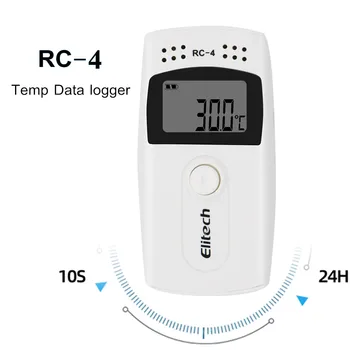RC-4 USB Registrador de datos de Temperatura registrador de Datos Registrador Digital de la Temperatura de Medida de los Sensores Externos 16000 Punto 40%de descuento