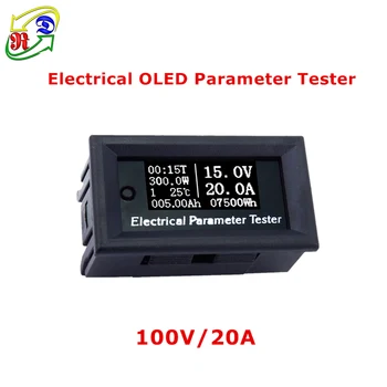 RD 100v/20A 7in1 OLED Multifunción Probador de Voltaje corriente Tiempo de la temperatura de la capacidad voltímetro Amperímetro eléctrica medidor blanco