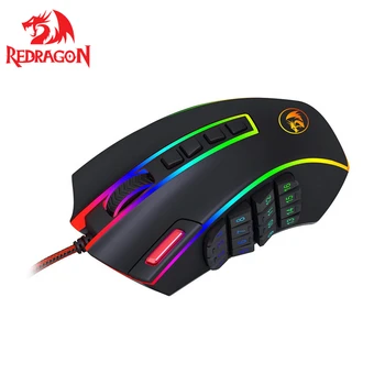 Redragon Gaming Mouse 24000 PPP de 24 Botones con Diseño Ergonómico Para el Equipo de Escritorio Accesorios Programable Láser Ratones Gamer M990