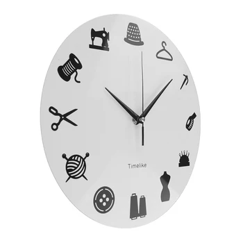 Reloj De Pared De Medida Taller De Corte De La Ropa Costurera Modernos Relojes De Pared Personalizar La Etiqueta De Coser Señal De Reloj De Pared De Personalizar El Reloj