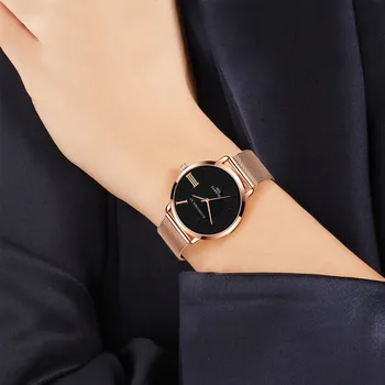 Relojes de las mujeres de Lujo de Oro Rosa Ultra Delgada de Cuarzo de la Señora Reloj de Pulsera de Moda de las Señoras Reloj Reloj de Señoras del Reloj de las Señoras del Reloj de 2021