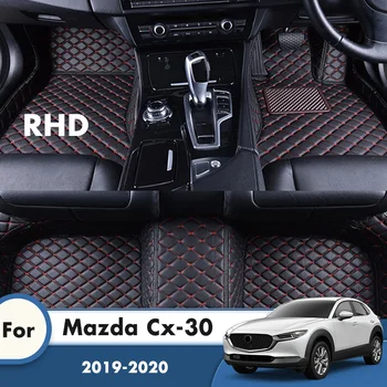 RHD de encargo del Coche alfombras de Piso Para Mazda Cx-30 2020 2019 Auto Estilismo de Interiores, Accesorios de Alfombras de Coche Proteger Impermeable Decoración Alfombras