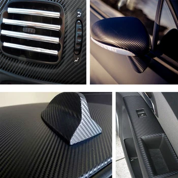 Rollo de Fibra de Carbono de Vinilo Coche Envoltura de Hoja de Película de Rollo de pegatinas Calcomanías Impermeable Para el Benz Clase Para BMW E46 Para Audi A4, Golf