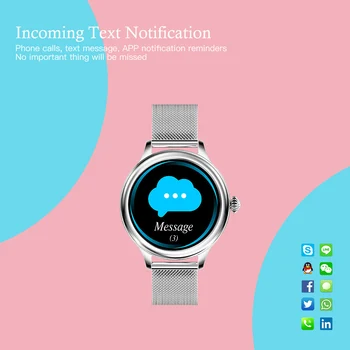 RUNDOING M4 mujeres smart watch full touch pantalla redonda múltiples modos de deporte con las mujeres de la función smartwatch para las mujeres relojes