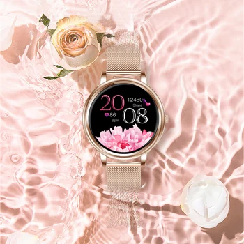 RUNDOING MK20 Reloj Inteligente 2020 Completa de la Pantalla Táctil de las Mujeres Smartwatch para las Niñas Compatible Con Android y IOS