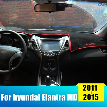 Salpicadero del coche Tapete de mesa de Instrumento de la Cubierta de la Estera Para Hyundai Elantra MD AD 2011 2012 2013 2016 2017 2018 2019 Accesorios