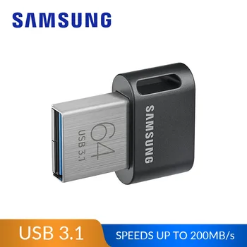 SAMSUNG USB Unidad Flash USB 3.1 32GB 64GB Pen Drives de 200MB/s de Alta Velocidad FIT Plus Memory Stick 128GB 256GB 300MB/s de Disco Flash