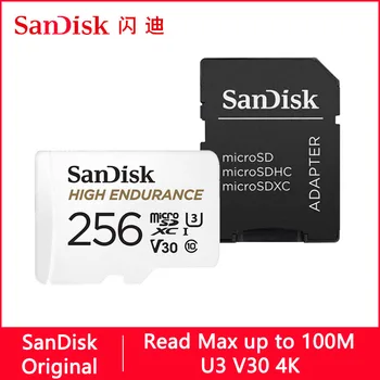 SanDisk de ALTA RESISTENCIA Micro SD de 128 gb 32 GB 64 GB, 256 GB U3 V30 4K Micro SD Tarjeta de Memoria SD/TF Flash MicroSD Tarjeta de Vídeo del Monitor