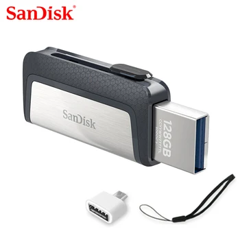 SanDisk usb de 128 gb SDDDC2 Extremas de alta velocidad de Tipo C, USB3.1 Doble OTG USB Flash Drive 64 GB pendrives de 16GB 150M/S Pendrive de 32GB