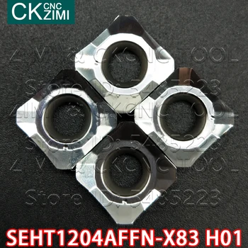 SEHT1204AFFN-X83 H01 la cuchilla de Carburo de fresa de plaquitas de aluminio de la herramienta insertar SEHT para KM12 Cara de fresa de Cobre de aluminio