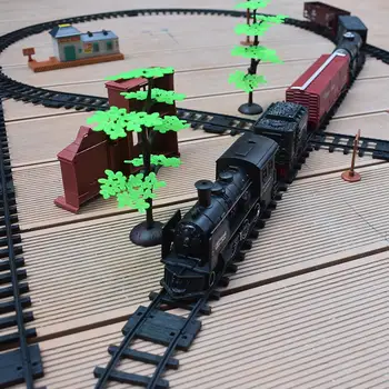 Simulación De La Clásica Pista De Tren De Juguete Pequeño Tren Retro Tren De Vapor Conjunto De Juguete